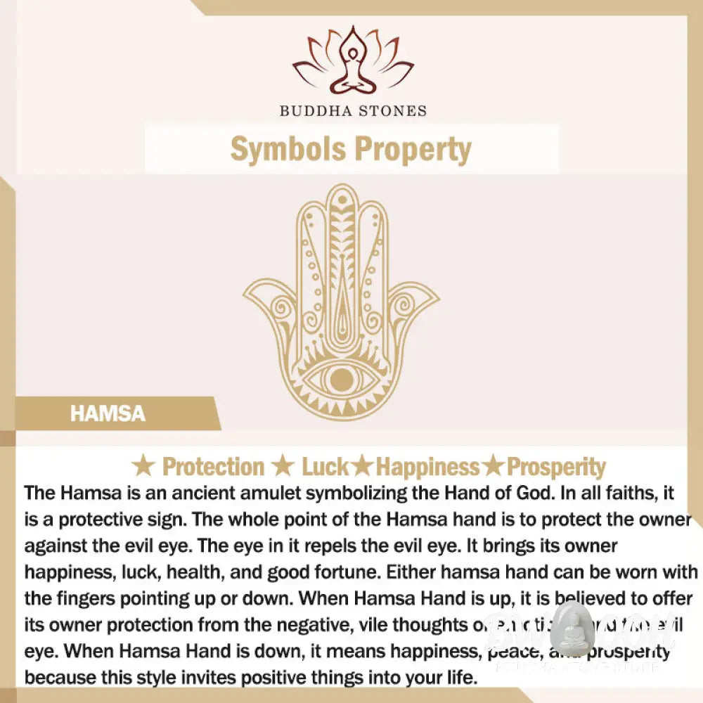 Buddha Stones 925 Sterling Silver Hamsa Symbol Zircon Adjustable Ring - BWOOOH - HAMSA SYMBOL(Size: US7(Adjustable))