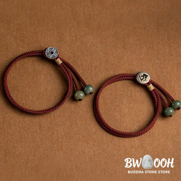 Buddha Stones 925 Sterling Silver Handmade Chinese Zodiac Natal Buddha Cyan Bodhi Seed Protection Braided Red String