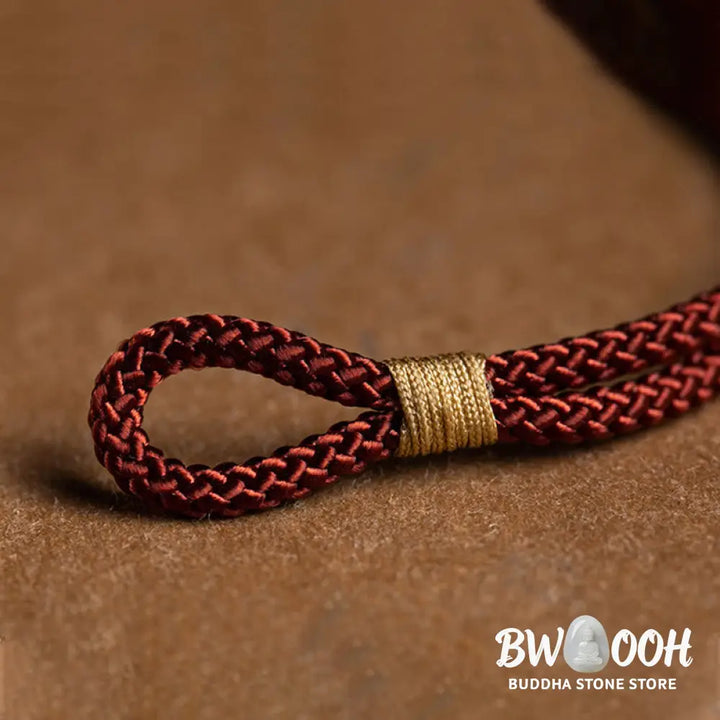 Buddha Stones 925 Sterling Silver Handmade Chinese Zodiac Natal Buddha Cyan Bodhi Seed Protection Braided Red String