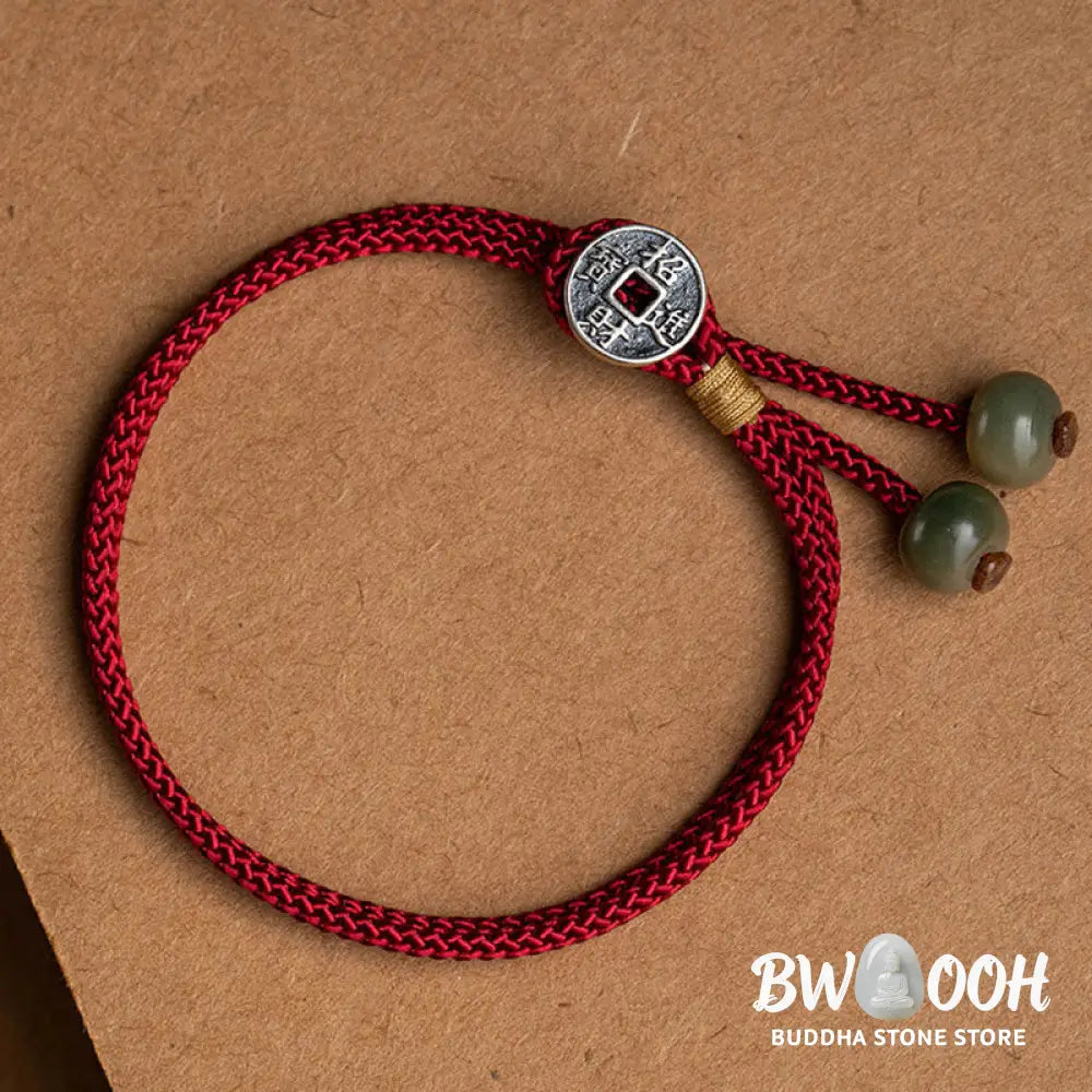 Buddha Stones 925 Sterling Silver Handmade Chinese Zodiac Natal Buddha Cyan Bodhi Seed Protection Braided Red String