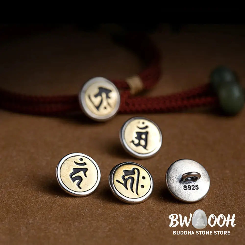 Buddha Stones 925 Sterling Silver Handmade Chinese Zodiac Natal Buddha Cyan Bodhi Seed Protection Braided Red String