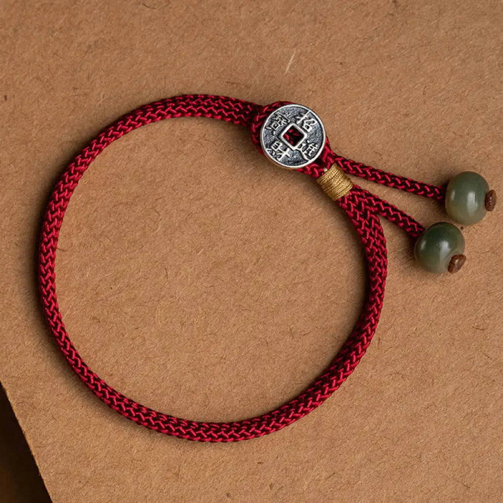 Buddha Stones 925 Sterling Silver Handmade Chinese Zodiac Natal Buddha Cyan Bodhi Seed Protection Braided Red String