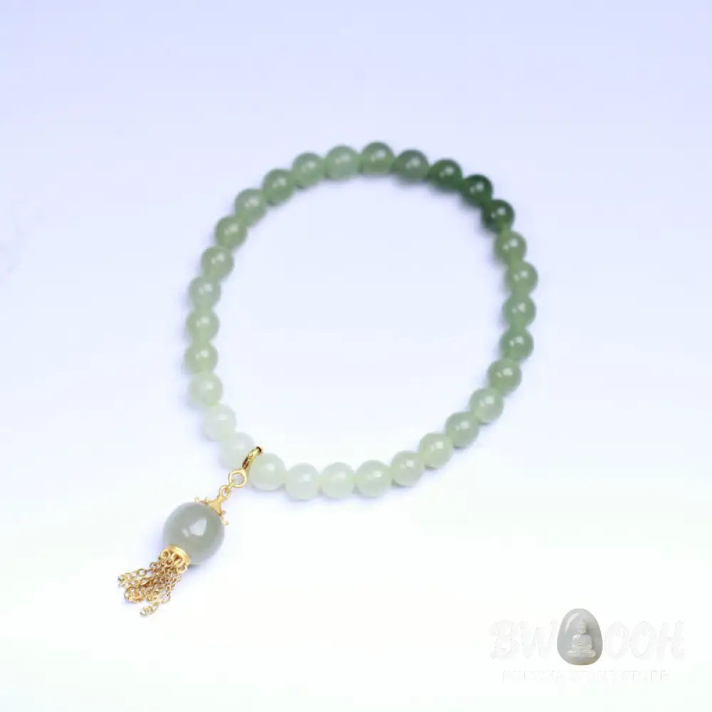 Buddha Stones 925 Sterling Silver Hetian Jade Beaded Wealth Charm Bracelet - BWOOOH - Hetian Jade(Prosperity♥Abundance)