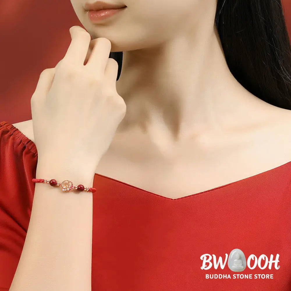 Buddha Stones 925 Sterling Silver Hetian Jade Cinnabar Koi Fish Year Of Snake Red String Protection Braided Bracelet
