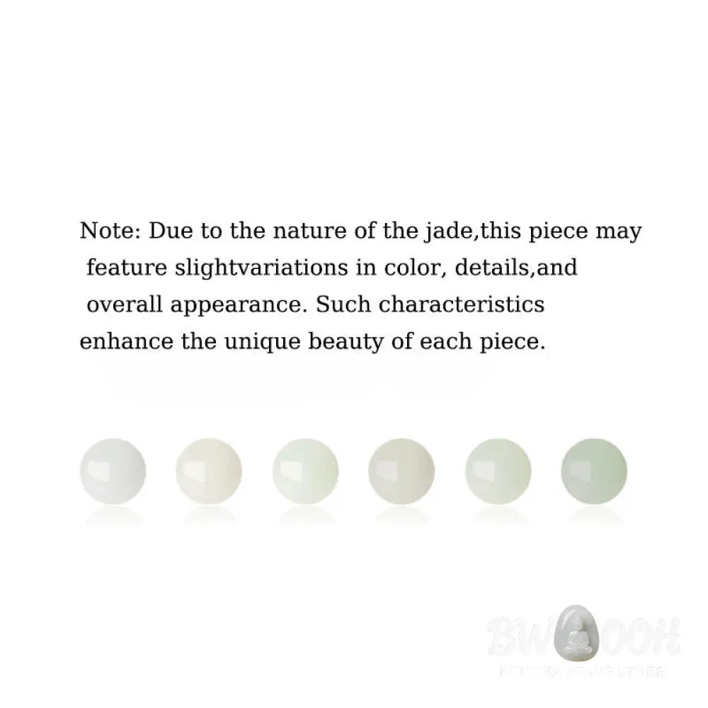 Buddha Stones 925 Sterling Silver Hetian White Jade Rabbit Crescent Moon Luck Necklace Pendant - BWOOOH - Hetian White