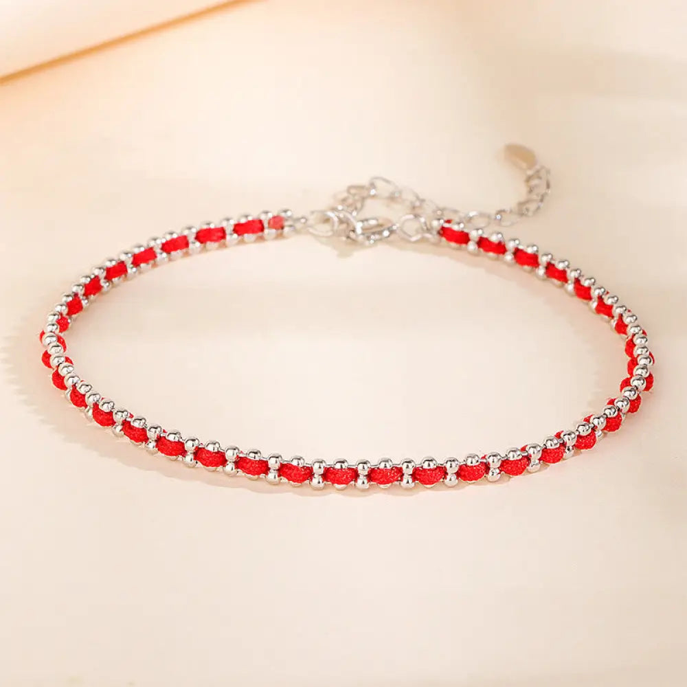 Buddha Stones 925 Sterling Silver Keep Away Evil Spirits Bracelet - Silvery Chain(Wrist Circumference: 13-18cm)