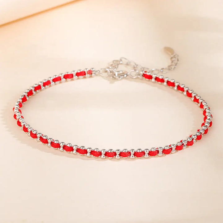 Buddha Stones 925 Sterling Silver Keep Away Evil Spirits Bracelet - Silvery Chain(Wrist Circumference: 13-18cm)