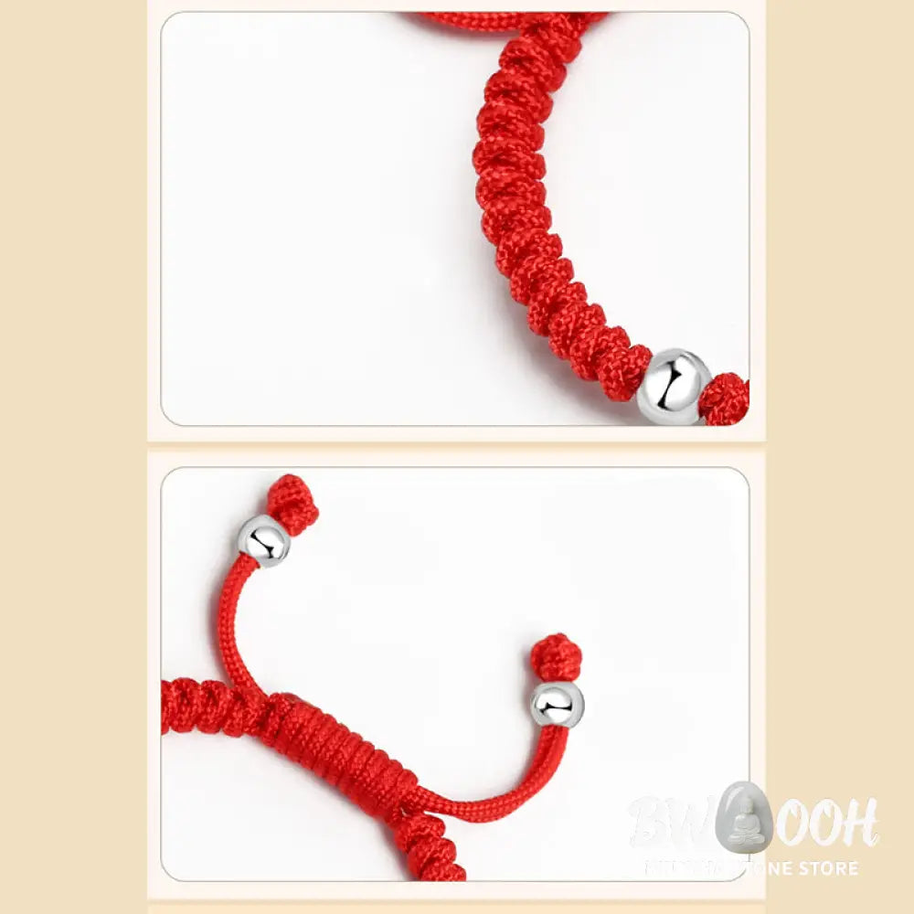 Buddha Stones 925 Sterling Silver King Kong Knot Multicolored Red String Strength Handmade Braided Kids Child Bracelet