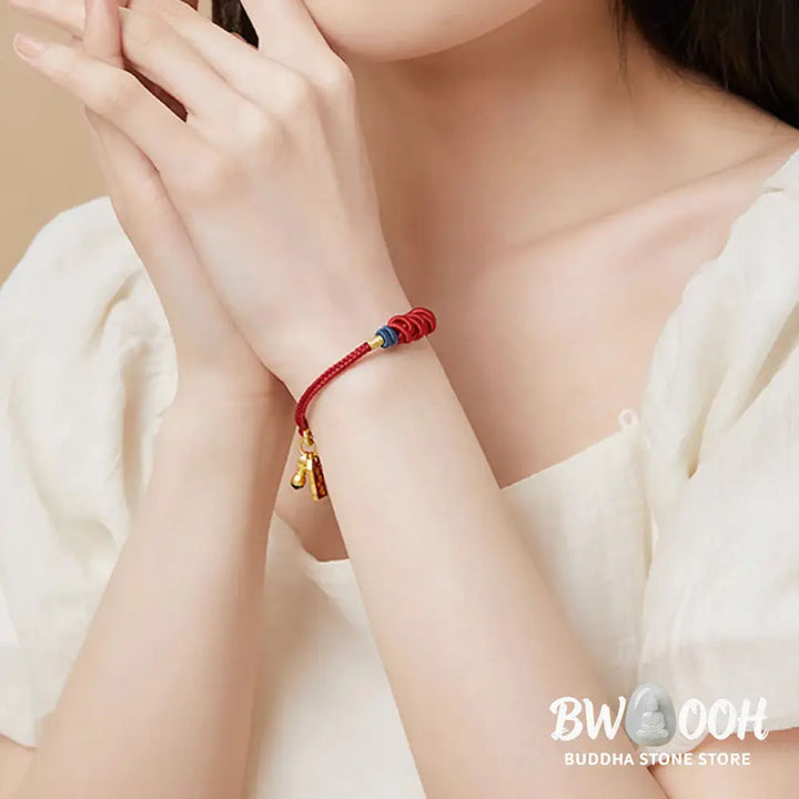 Buddha Stones 925 Sterling Silver Koi Fish Charm Wealth Success Braided Bracelet - BWOOOH - 14-18cm - Bracelet