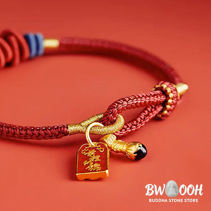 Buddha Stones 925 Sterling Silver Koi Fish Charm Wealth Success Braided Bracelet - BWOOOH - 14-18cm - Bracelet