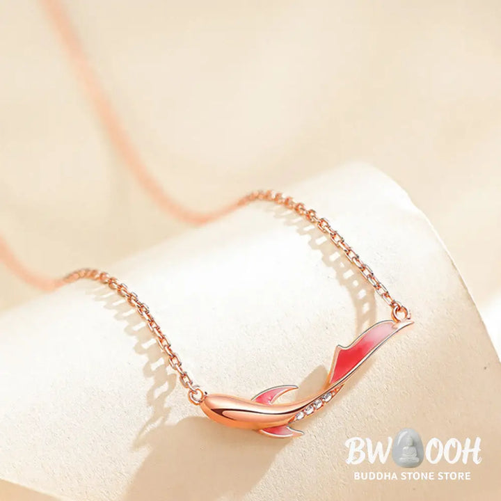 Buddha Stones 925 Sterling Silver Koi Fish Luck Zircon Prosperity Necklace Pendant - BWOOOH - Koi Fish(Luck♥Prosperity)
