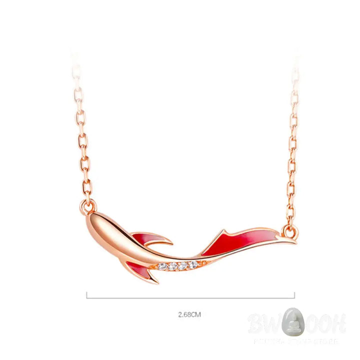 Buddha Stones 925 Sterling Silver Koi Fish Luck Zircon Prosperity Necklace Pendant - BWOOOH - Koi Fish(Luck♥Prosperity)