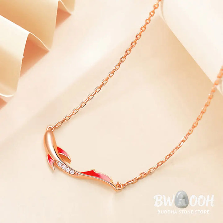 Buddha Stones 925 Sterling Silver Koi Fish Luck Zircon Prosperity Necklace Pendant - BWOOOH - Koi Fish(Luck♥Prosperity)