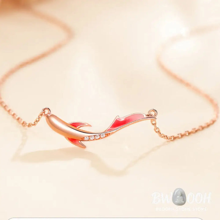 Buddha Stones 925 Sterling Silver Koi Fish Luck Zircon Prosperity Necklace Pendant - BWOOOH - Koi Fish(Luck♥Prosperity)