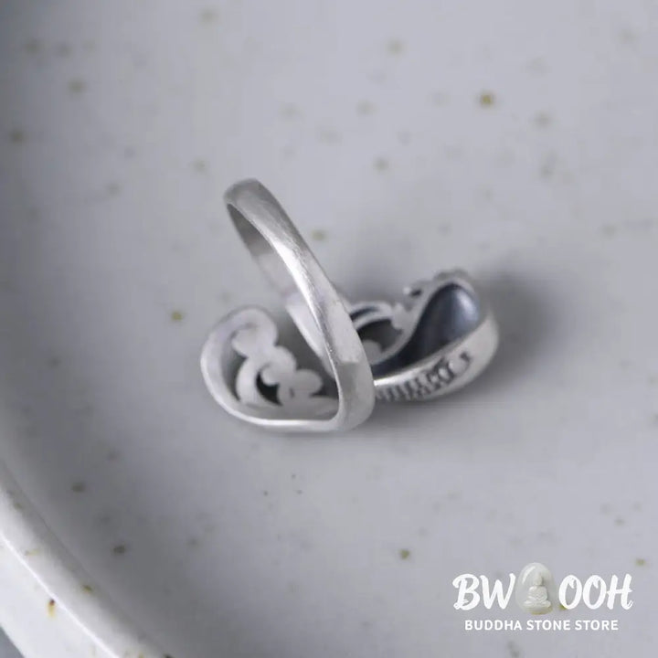 Buddha Stones 925 Sterling Silver Koi Fish Water Ripple Luck Wealth Ring - BWOOOH - Koi Fish(Luck♥Prosperity) - Ring