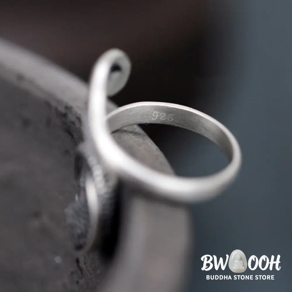 Buddha Stones 925 Sterling Silver Koi Fish Water Ripple Luck Wealth Ring - BWOOOH - Koi Fish(Luck♥Prosperity) - Ring