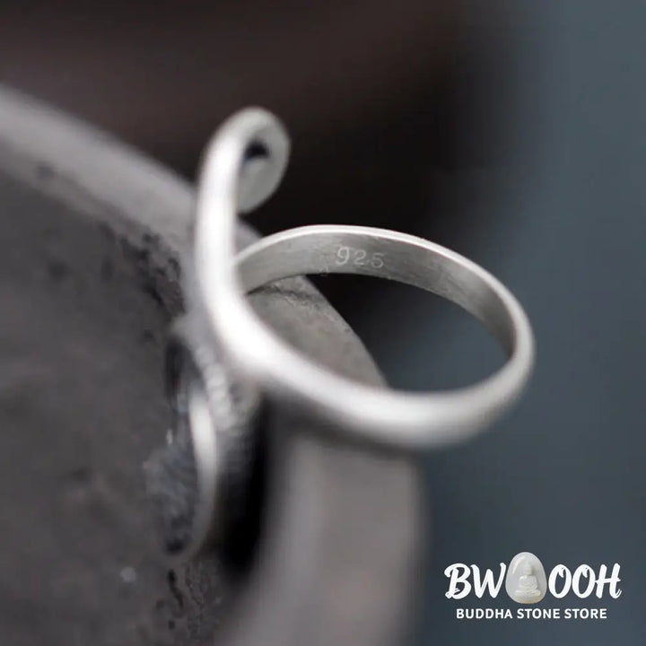 Buddha Stones 925 Sterling Silver Koi Fish Water Ripple Luck Wealth Ring - BWOOOH - Koi Fish(Luck♥Prosperity) - Ring