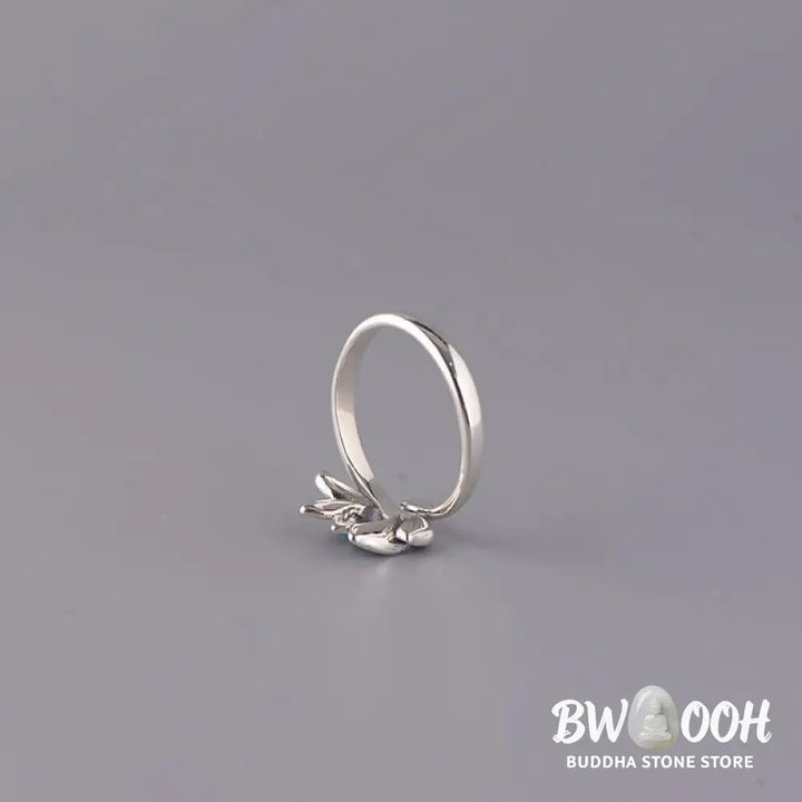 Buddha Stones 925 Sterling Silver Lotus Flower New Beginning Adjustable Ring - BWOOOH - LOTUS(Enlightenment♥New