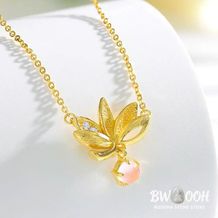 Buddha Stones 925 Sterling Silver Lotus Keep away evil spirits Necklace Pendant - BWOOOH - Necklaces &amp; Pendants
