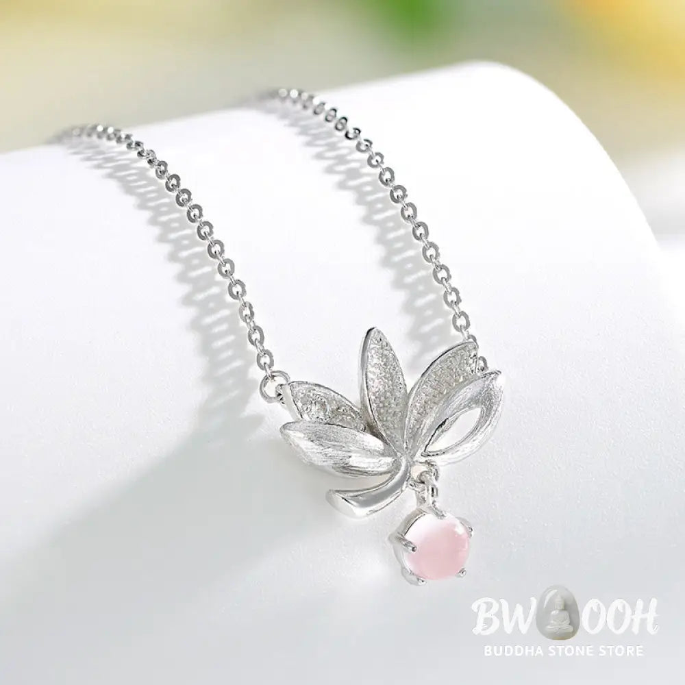Buddha Stones 925 Sterling Silver Lotus Keep away evil spirits Necklace Pendant - BWOOOH - Necklaces &amp; Pendants