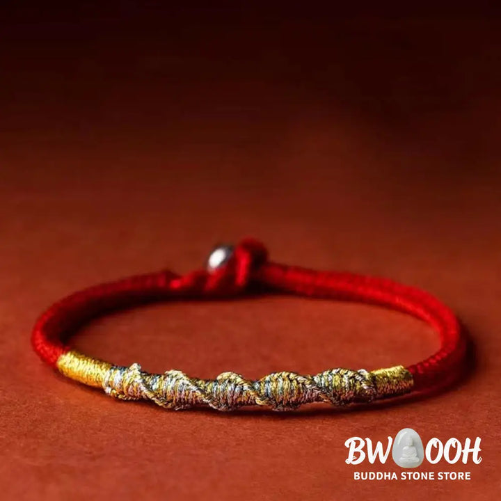 BWOOOH 925 Sterling Silver Luck Strength Red String Protection Braid Bracelet | spiritual healing bracelet