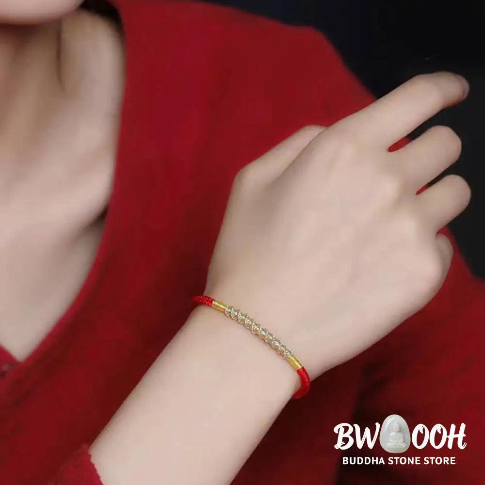 BWOOOH 925 Sterling Silver Luck Strength Red String Protection Braid Bracelet | spiritual healing bracelet