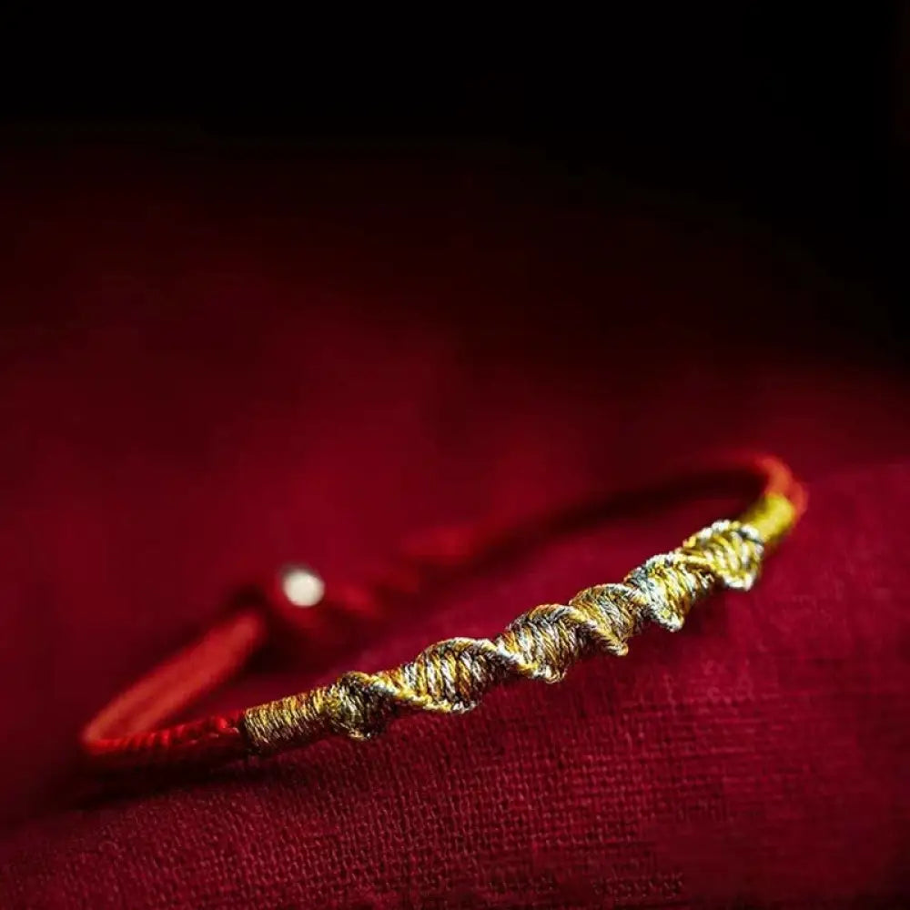 BWOOOH 925 Sterling Silver Luck Strength Red String Protection Braid Bracelet spiritual jewelry piece
