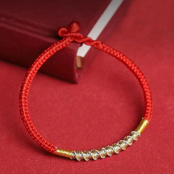 BWOOOH 925 Sterling Silver Luck Strength Red String Protection Braid Bracelet | spiritual healing bracelet