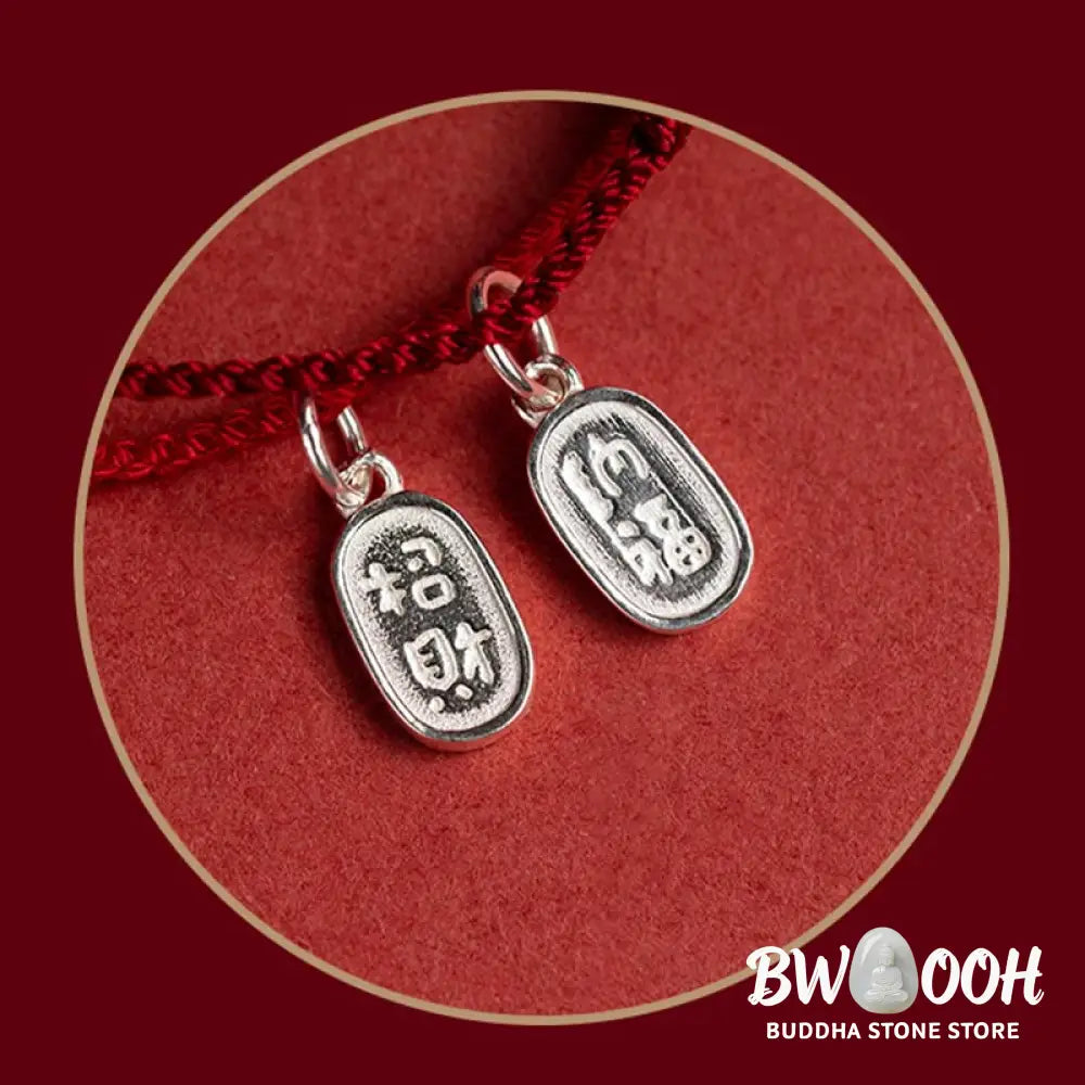 Buddha Stones 925 Sterling Silver Lucky Fortune Peace Joy Lotus Peace Buckle Red String Bracelet - BWOOOH - Bracelet