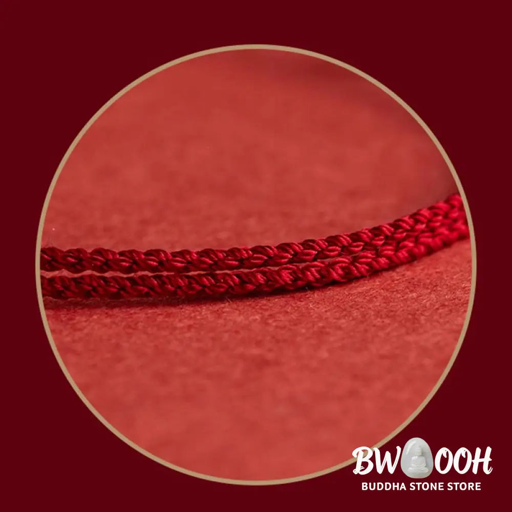 Buddha Stones 925 Sterling Silver Lucky Fortune Peace Joy Lotus Peace Buckle Red String Bracelet - BWOOOH - Bracelet