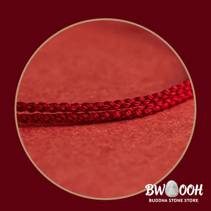 Buddha Stones 925 Sterling Silver Lucky Fortune Peace Joy Lotus Peace Buckle Red String Bracelet - BWOOOH - Bracelet