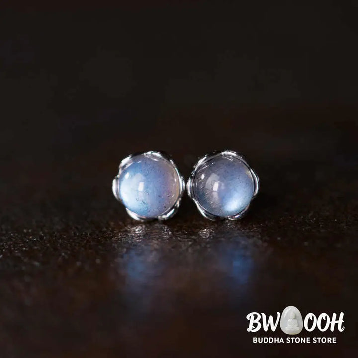 Buddha Stones 925 Sterling Silver Moonstone Positive Earrings - Moonstone(Healing ♥ Positive) - Earrings