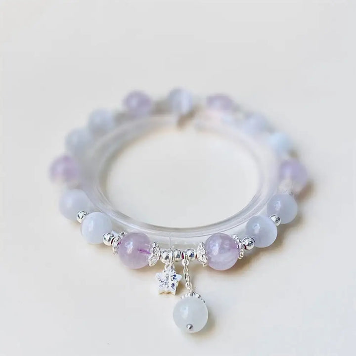 BWOOOH 925 Sterling Silver Natural Amethyst Cat’s Eye Spiritual Awareness Star Bracelet - BWOOOH - Copper