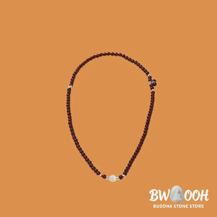 Buddha Stones 925 Sterling Silver Natural Garnet Cat Eye Protection Triple Wrap Bracelet - BWOOOH - Bracelet
