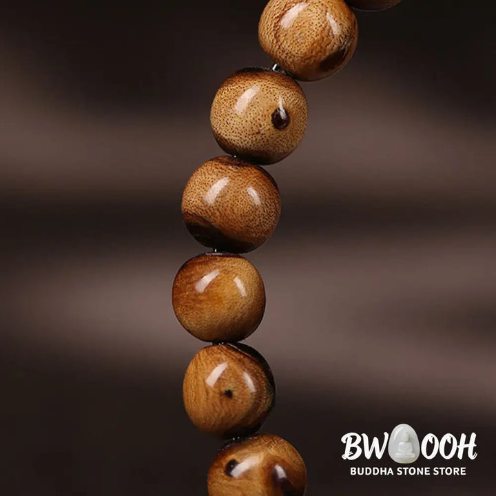 Buddha Stones 925 Sterling Silver Natural Golden Sea Willow Zakiram Goddess of Wealth Lucky fortune Fu Character