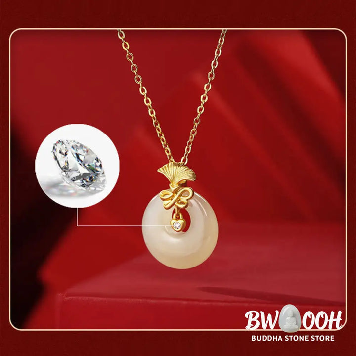 Buddha Stones 925 Sterling Silver Natural Hetian Jade Carnation Flower Prosperity Necklace Pendant - BWOOOH - Hetian