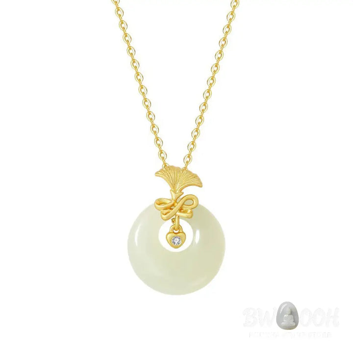 Buddha Stones 925 Sterling Silver Natural Hetian Jade Carnation Flower Prosperity Necklace Pendant - BWOOOH - Hetian