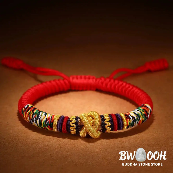 Buddha Stones 925 Sterling Silver Om Mani Padme Hum King Kong Knot Faith Bracelet - BWOOOH - Bracelet