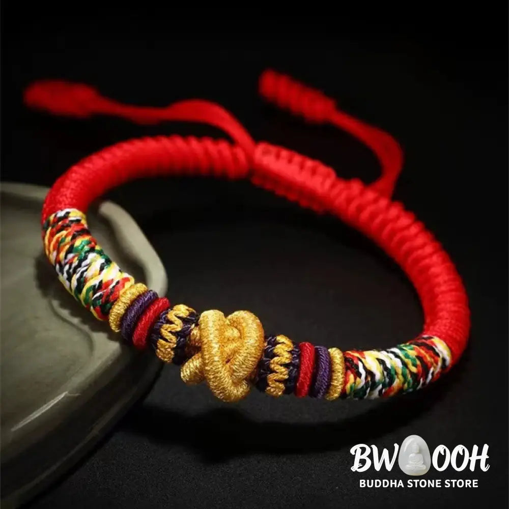 Buddha Stones 925 Sterling Silver Om Mani Padme Hum King Kong Knot Faith Bracelet - BWOOOH - Bracelet