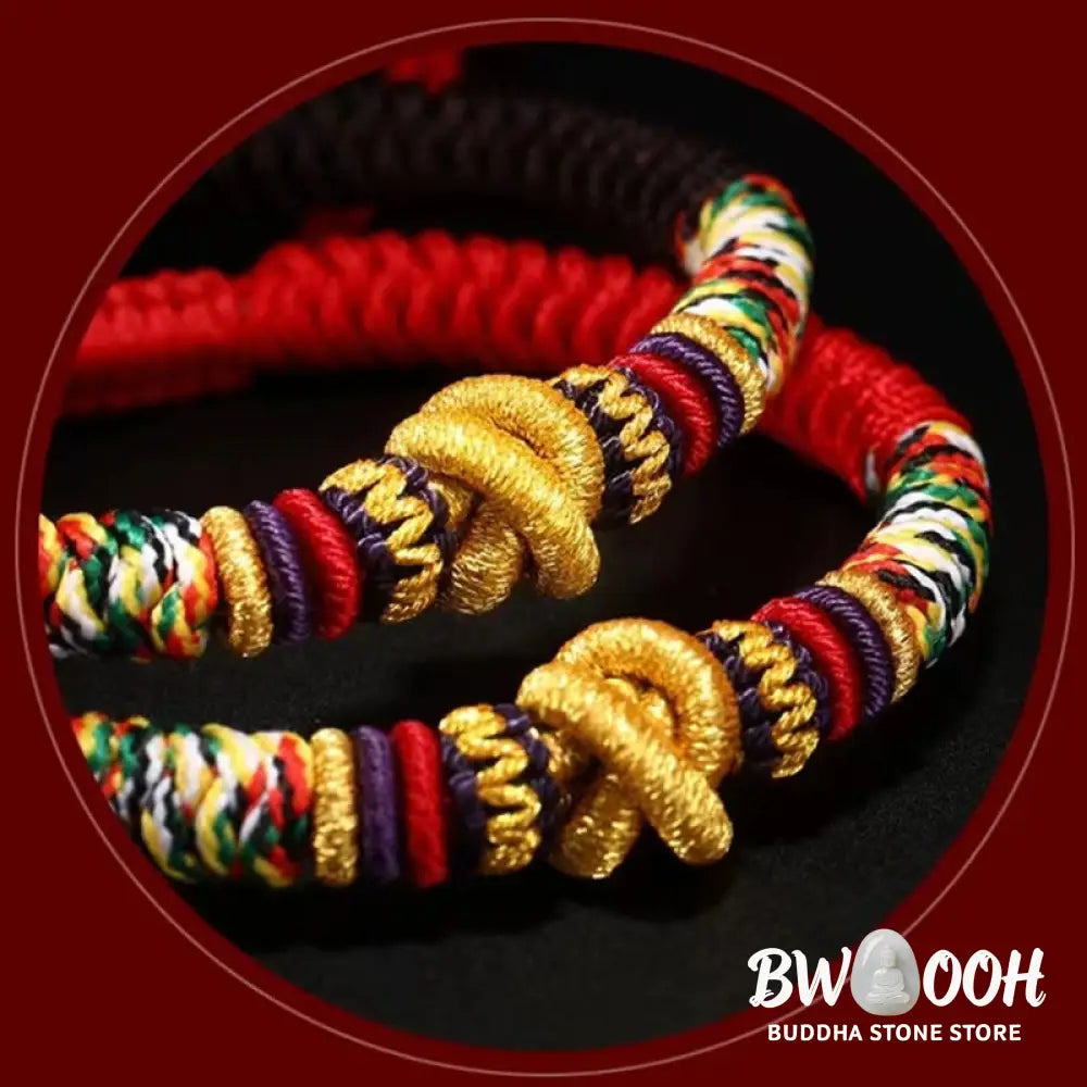 Buddha Stones 925 Sterling Silver Om Mani Padme Hum King Kong Knot Faith Bracelet - BWOOOH - Bracelet