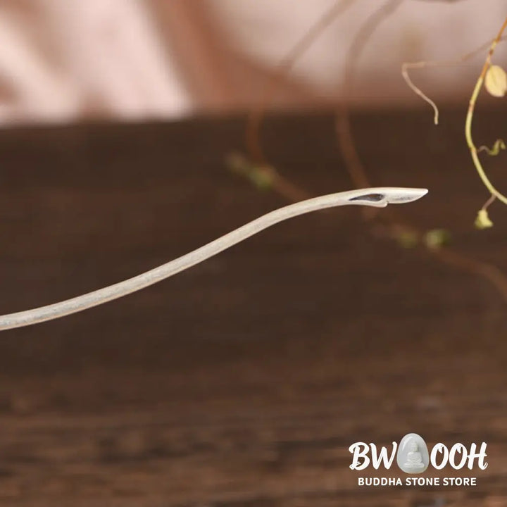 Buddha Stones 925 Sterling Silver Phoenix Tassels Protection Hairpin - Phoenix Hairpin - Hairpin