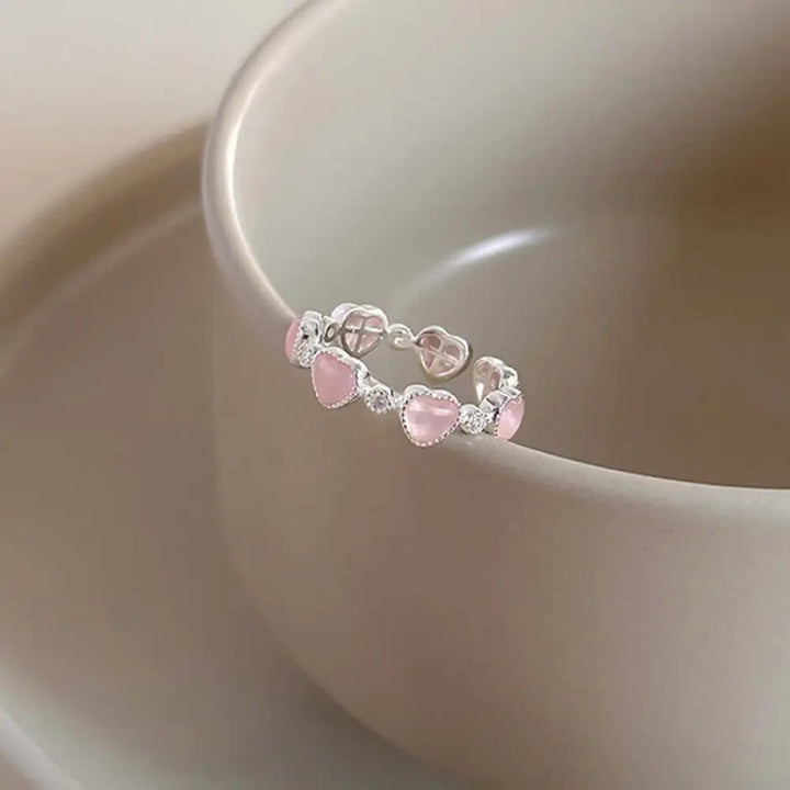 BWOOOH 925 Sterling Silver Pink Cat&