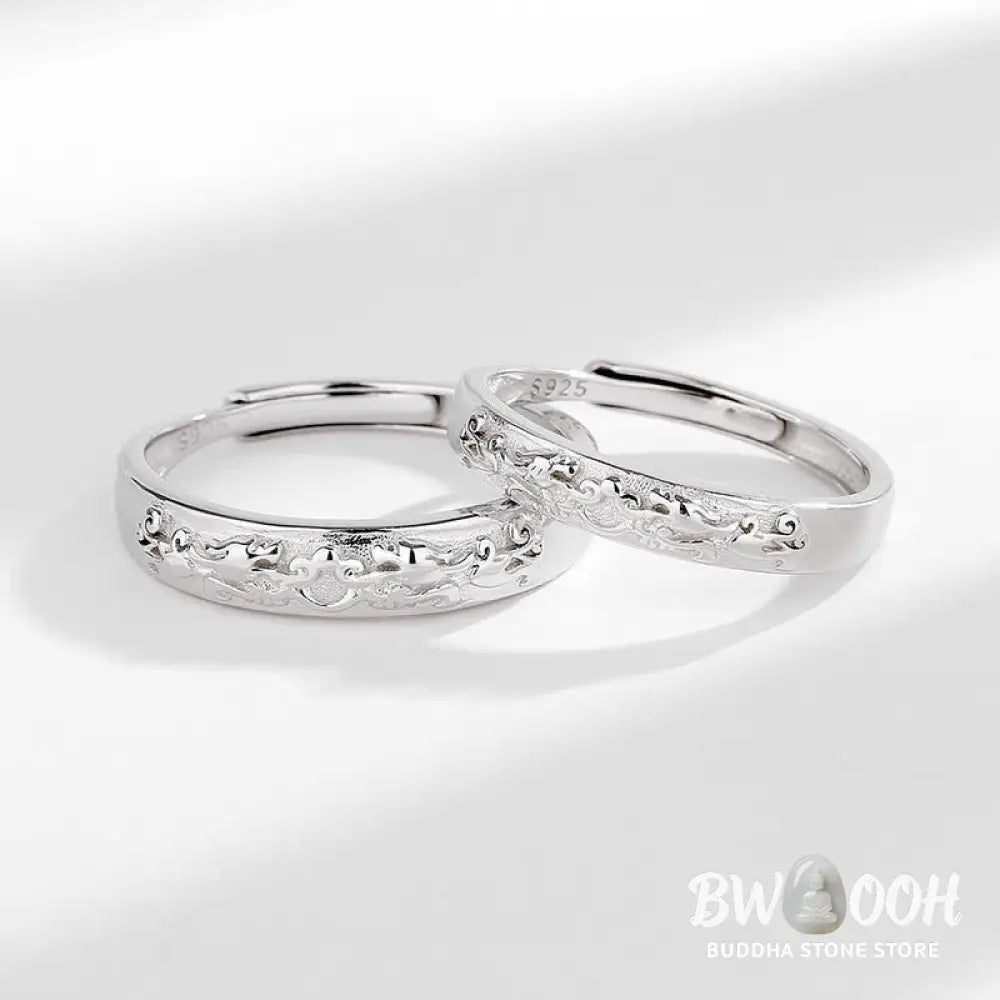 Buddha Stones 925 Sterling Silver PiXiu Balance Adjustable Couple Ring - BWOOOH - Ring