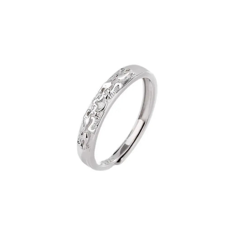Buddha Stones 925 Sterling Silver PiXiu Balance Adjustable Couple Ring - BWOOOH - Women - Ring