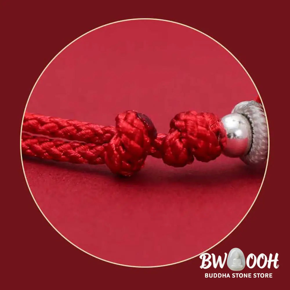 Buddha Stones 925 Sterling Silver PiXiu Fu Character Wealth Luck Handmade Braided Bracelet - BWOOOH - Bracelet