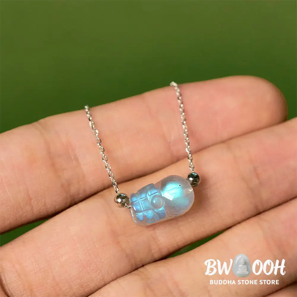 Buddha Stones 925 Sterling Silver Pixiu Moonstone Healing Bracelet - Moonstone(Wrist Circumference: 15.5-16cm)