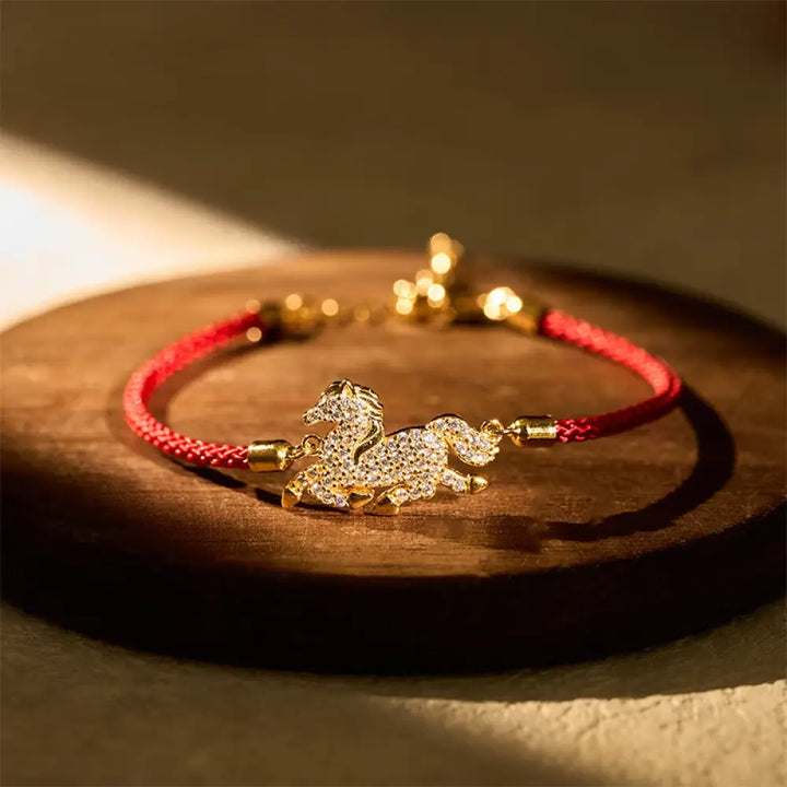 BWOOOH 925 Sterling Silver Plated 18k Gold Red String Yea
