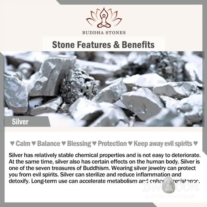 Buddha Stones 925 Sterling Silver Plum Blossom Cat Four Leaf Clover Blessing Necklace Pendant - BWOOOH - 925 Sterling