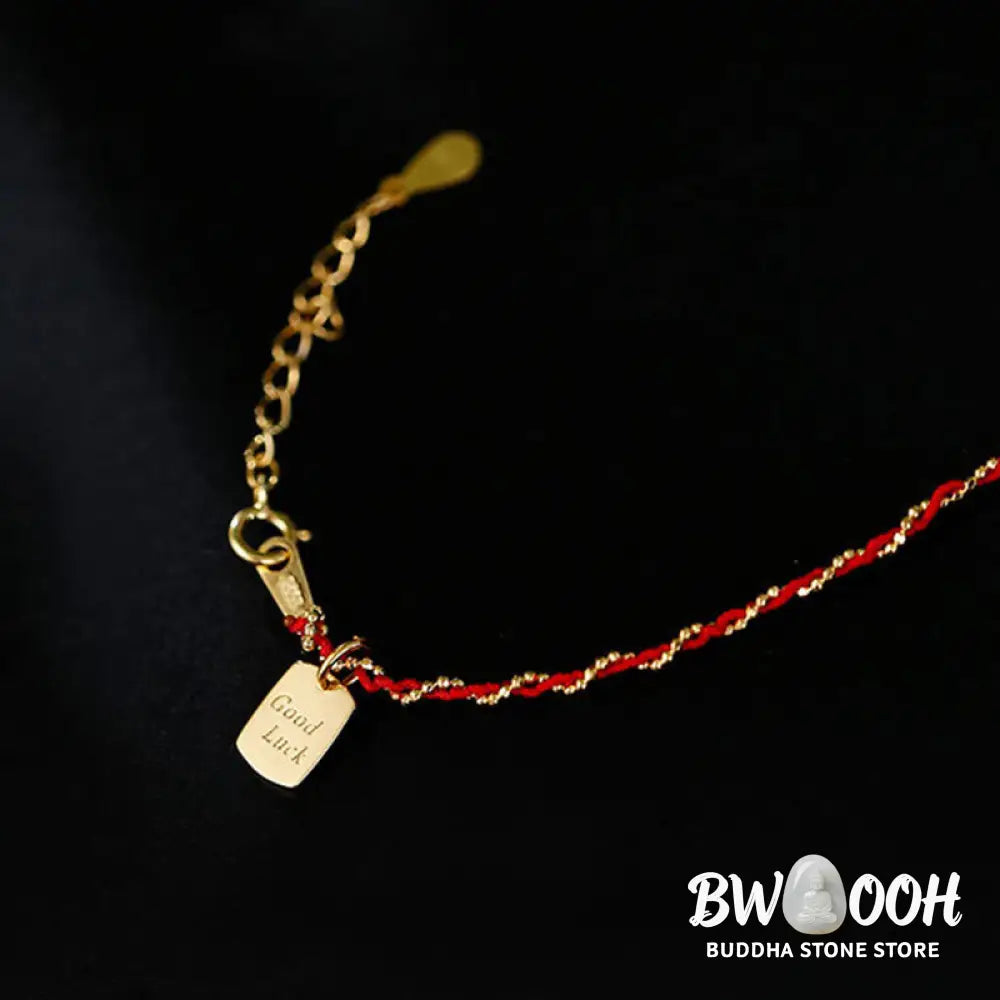 Buddha Stones 925 Sterling Silver Red String Good Luck Bracelet - Red String &amp; 925 Sterling Silver(Wrist Circumference: