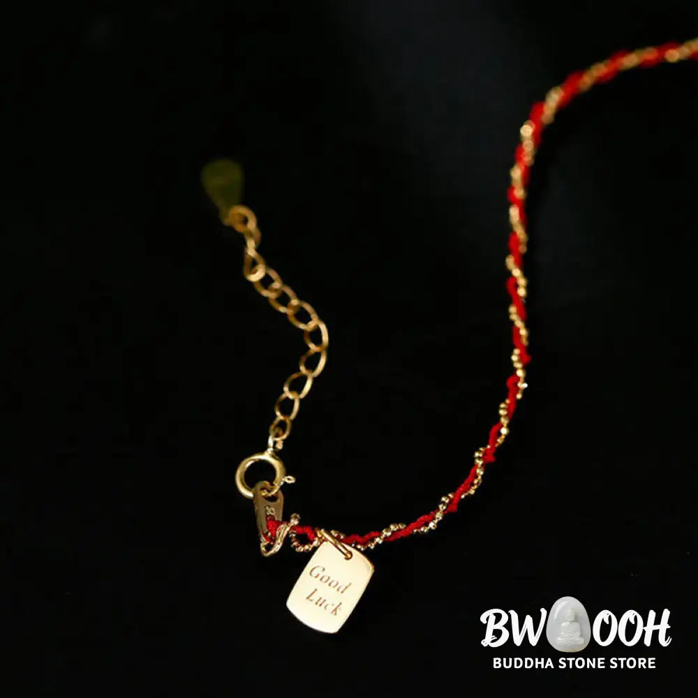 Buddha Stones 925 Sterling Silver Red String Good Luck Bracelet - Red String &amp; 925 Sterling Silver(Wrist Circumference:
